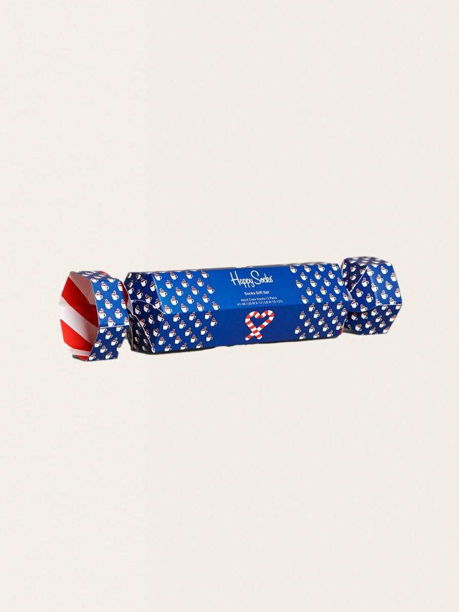 Socken-Set für Erwachsene mit Zuckerstangen- und Kakaomotiven (2er-Pack)
