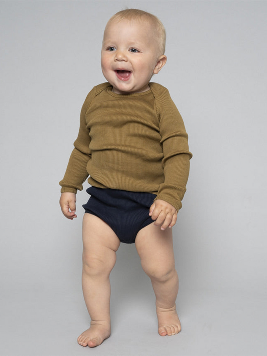 Bequeme dunkelblaue Bloomers aus Baumwoll-Seide-Mischung