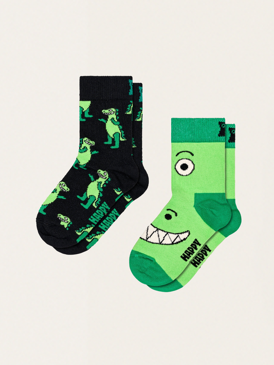Dino-Kindersocken, 2er-Pack