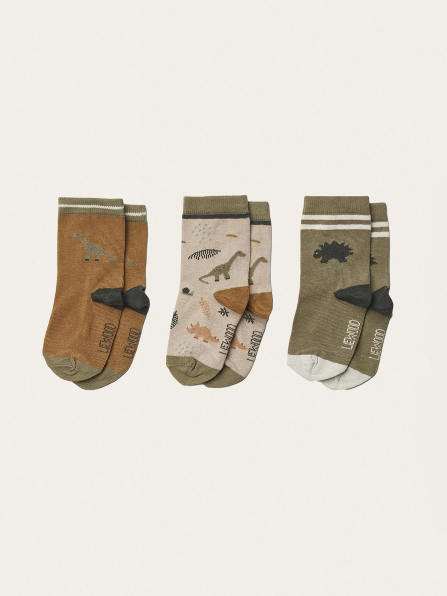Set of three pairs of cotton socks