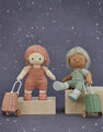 Rattan Luggy Small Basket on Wheels