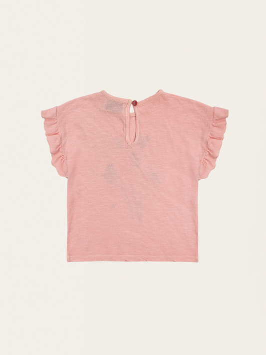 Bawełniany T-shirt z falbankami Baby