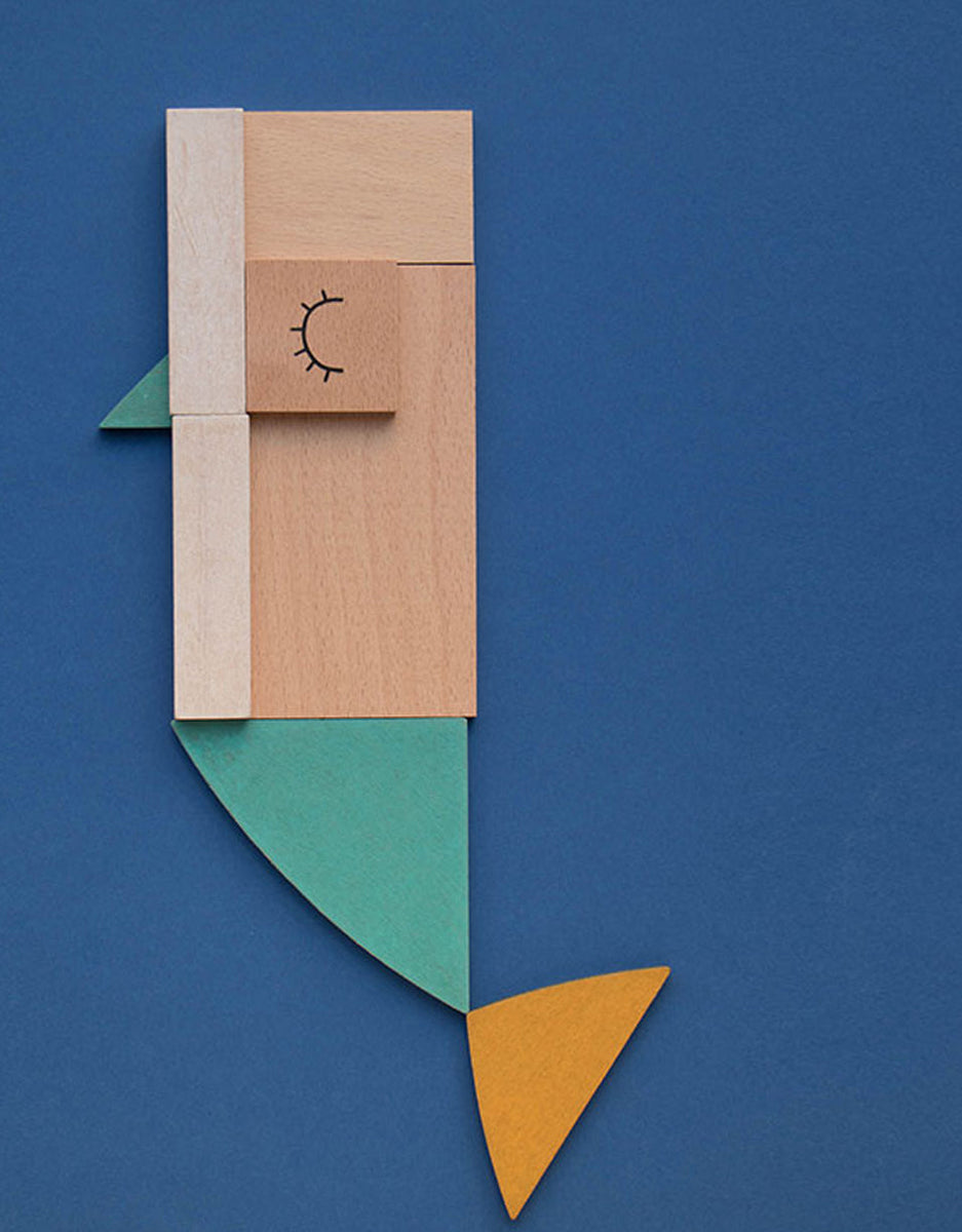Wooden Fox and Mouse Puzzle