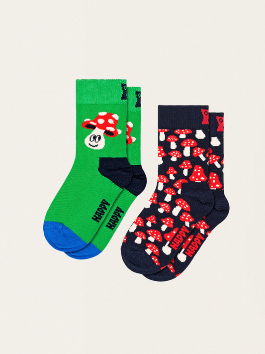 Kindersocken, 2 Stück – Fröhlicher Pilz