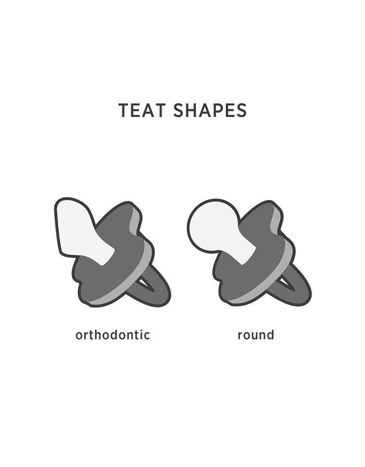 Anatomical pacifier made of natural rubber 0-3M