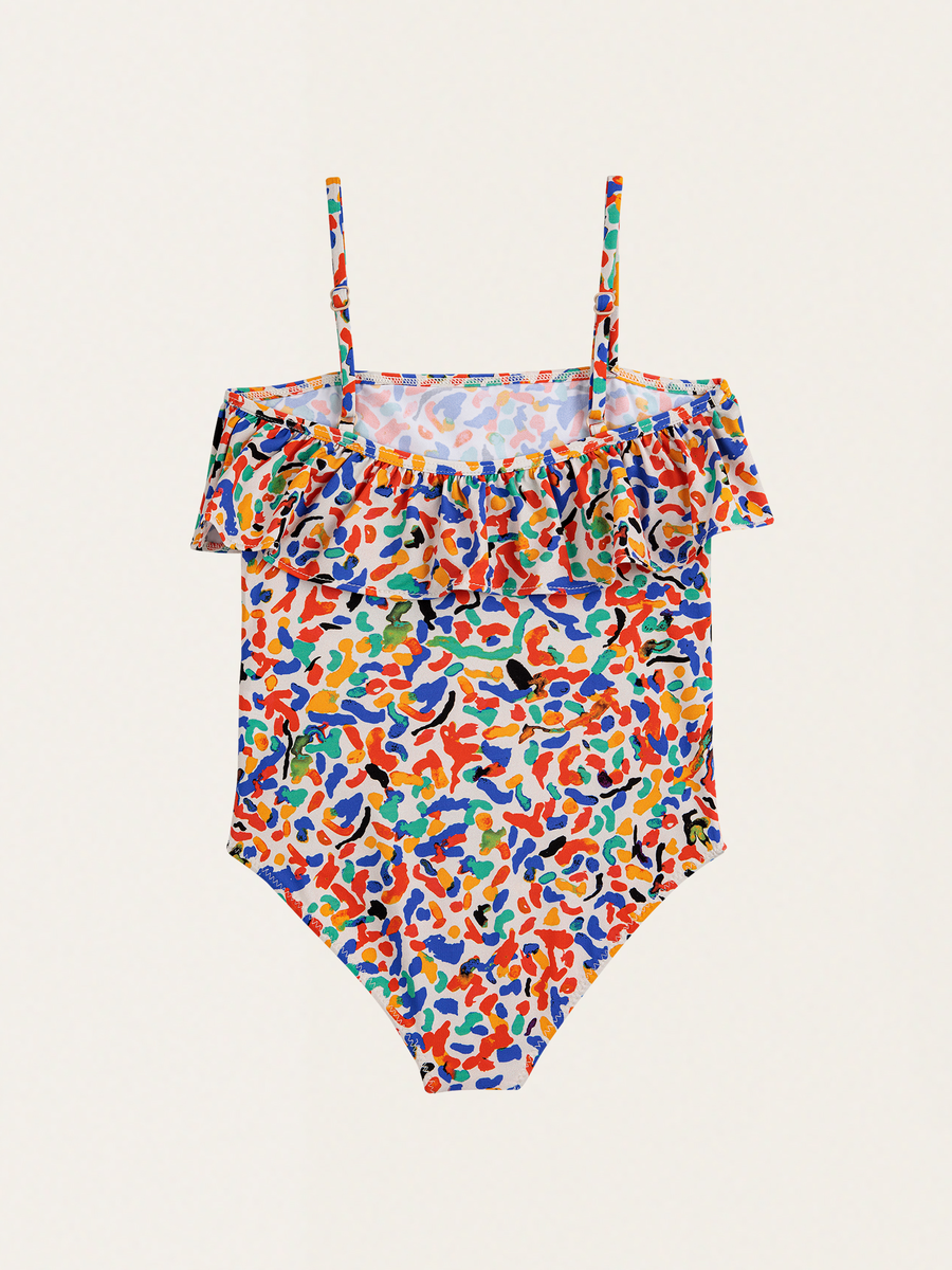 Confetti All Over Ruffle Swimsuit