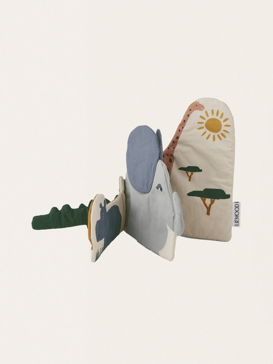 Fabric sensory book with animals