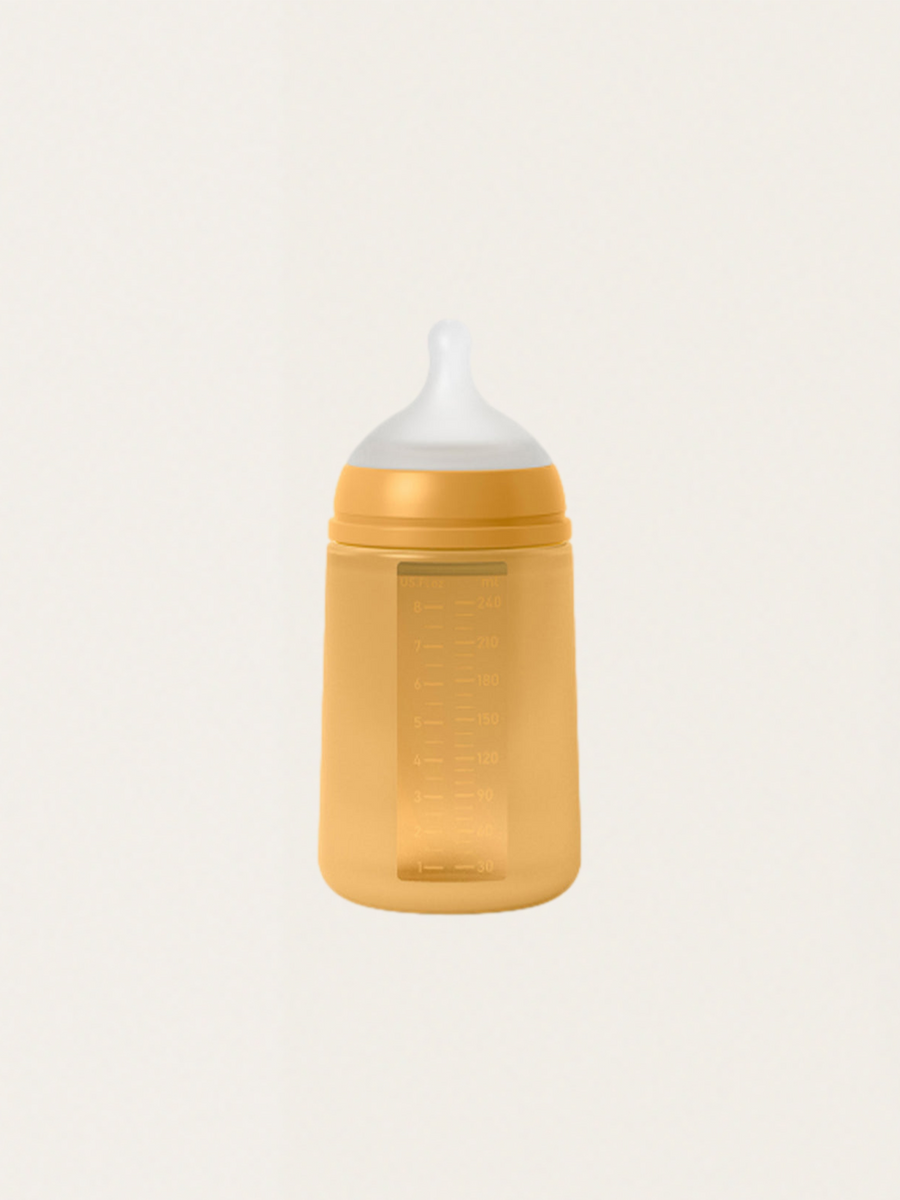 SX PRO Silikonflasche mit mittlerem Durchfluss, 240 ml, Senf