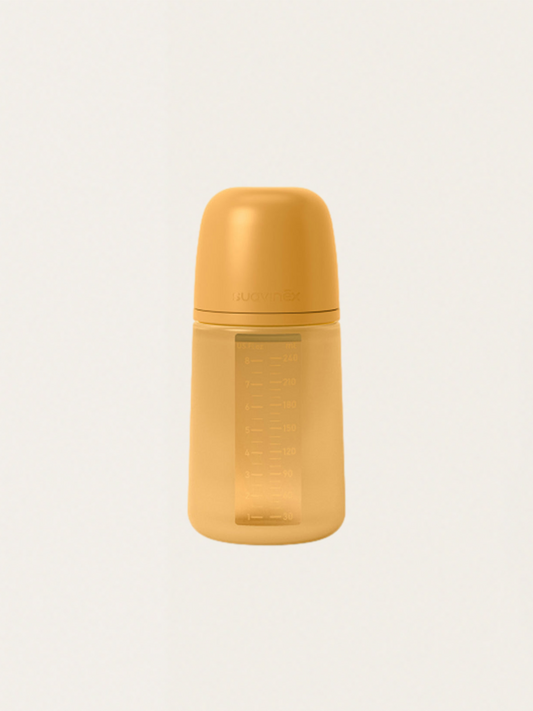 SX PRO Silikonflasche mit mittlerem Durchfluss, 240 ml, Senf