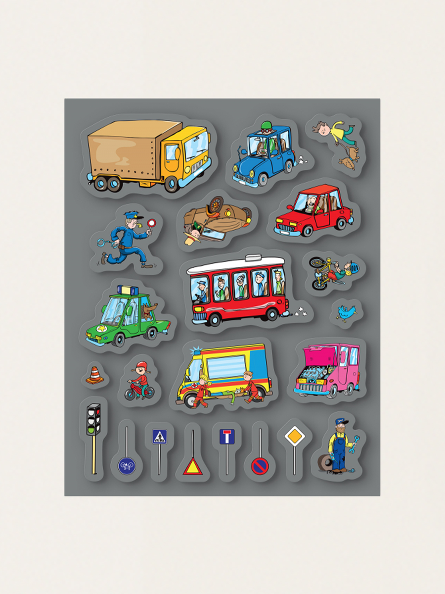 Lesen mit Albik – Stickerbuch – Transport