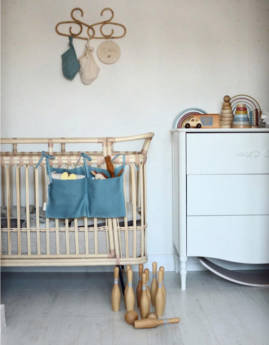 Leinen-Kinderbett-Organizer