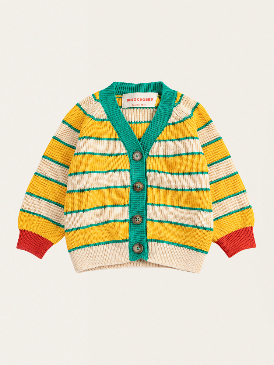 Bawełniany kardigan Baby BC Striped
