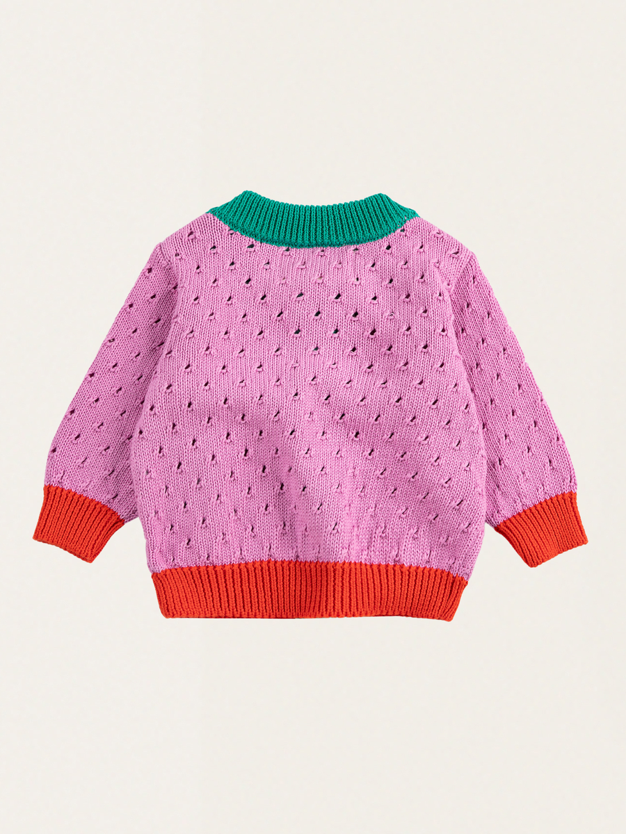 Bawełniany kardigan Baby Color Block