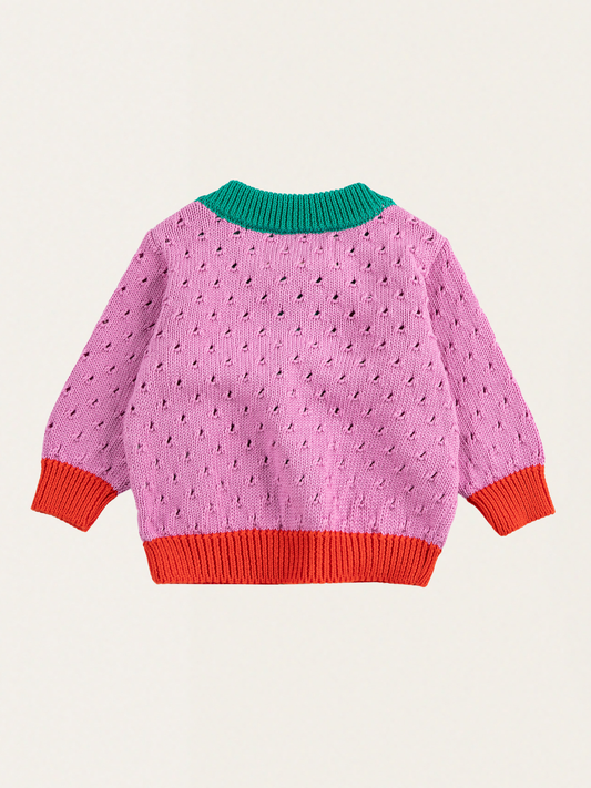 Bawełniany kardigan Baby Color Block
