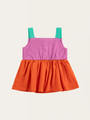 Bawełniana sukienka Baby Pixel Daisy Color Block