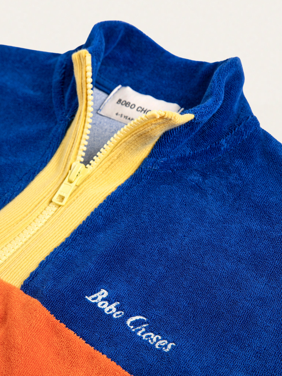 Bawełniana bluza z suwakiem Kids Bobo Choses Color Block