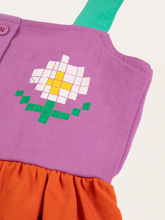 Bawełniana sukienka tkana Kids Pixel Daisy
