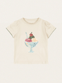 Bawełniany T-shirt z bufiastymi rękawami Famo