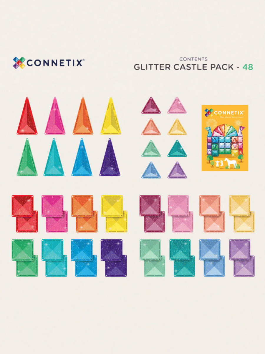 Klocki magnetyczne Glitter Castle Pack 48 el.