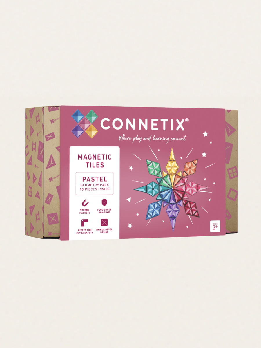 Klocki magnetyczne Pastel Geometry Pack 40 el.