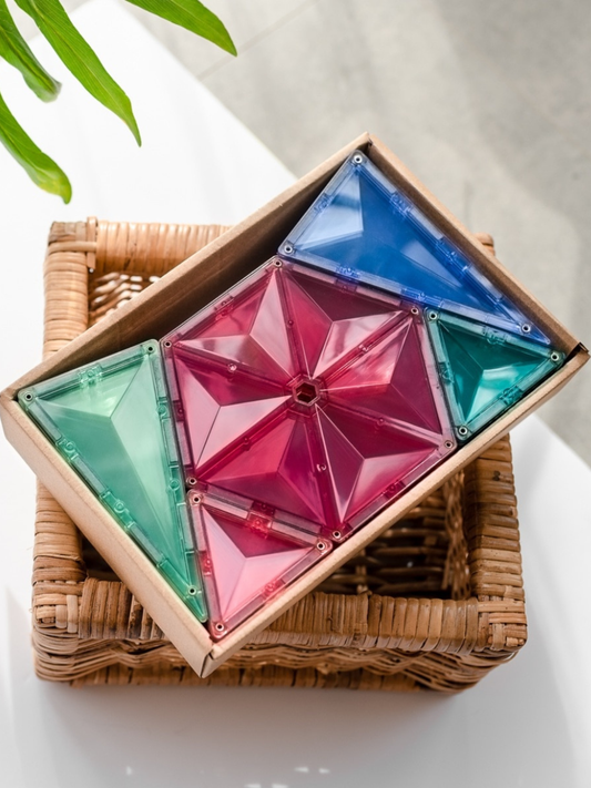 Klocki magnetyczne Pastel Geometry Pack 40 el.