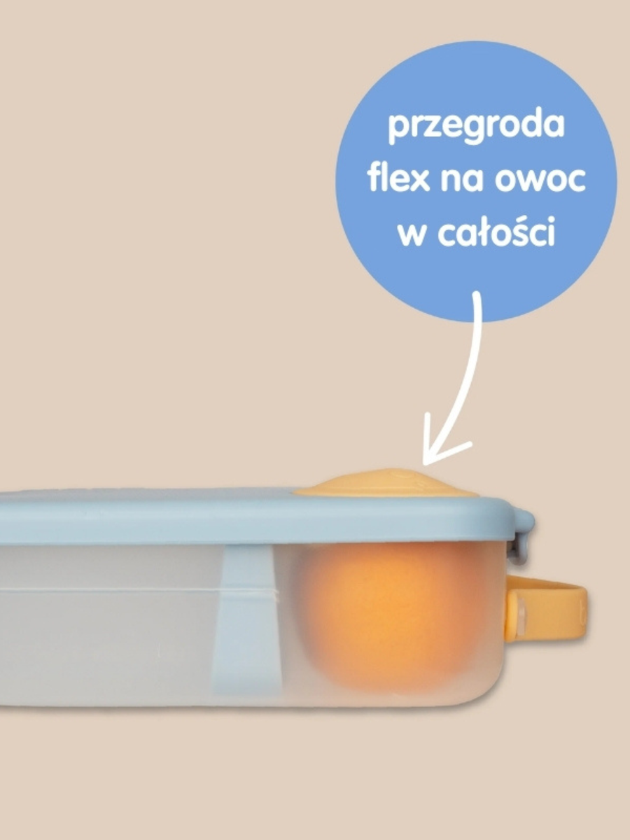 Duży lunchbox z przegródkami i wkładem chłodzącym
