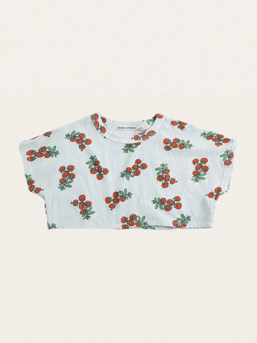 Bawełniany krótki T-shirt Kids Juicy Tomatoes all over
