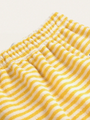 Spodnie z miękkiej frotte Baby Yellow Stripes harem pants