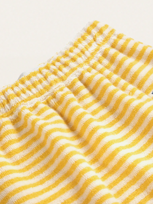 Spodnie z miękkiej frotte Baby Yellow Stripes harem pants