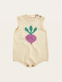 Romper z dzianiny bawełnianej Baby Pixel Sugar Beet