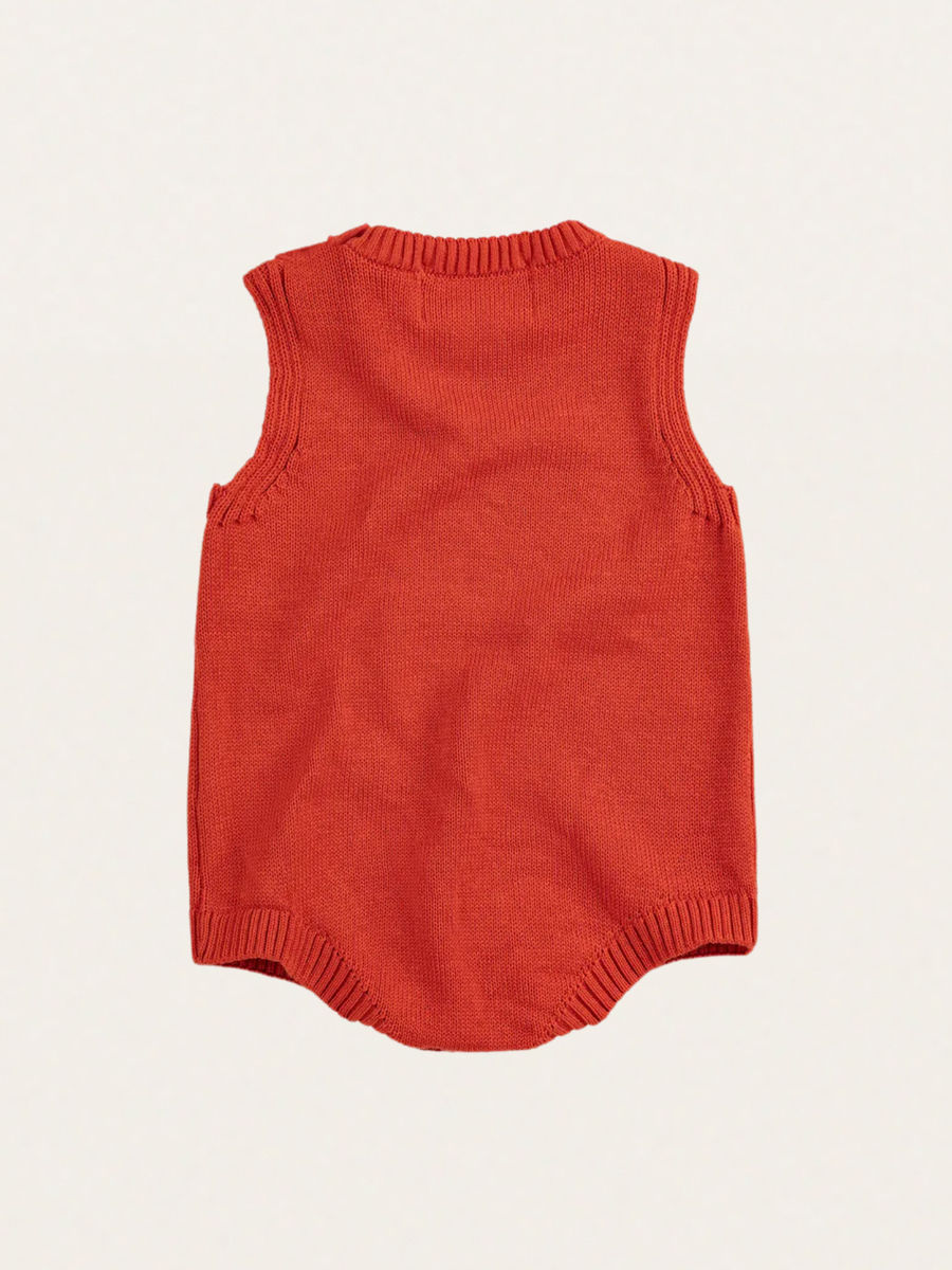 Romper z dzianiny bawełnianej Baby Pixel Strawberry