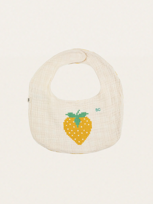 Bawełniany śliniak Pixel Strawberry