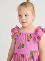 Bawełniana sukienka Kids Tangerine all over