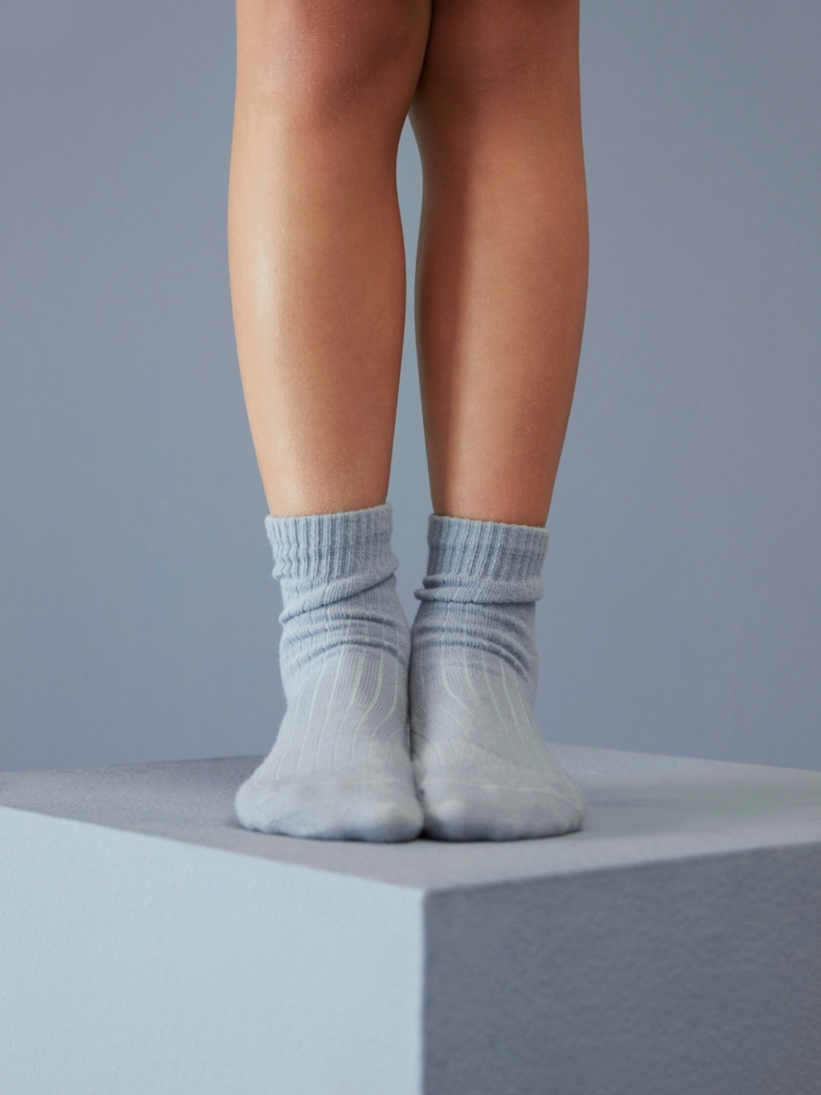 Prążkowane skarpetki z bawełną organiczną 2-pak