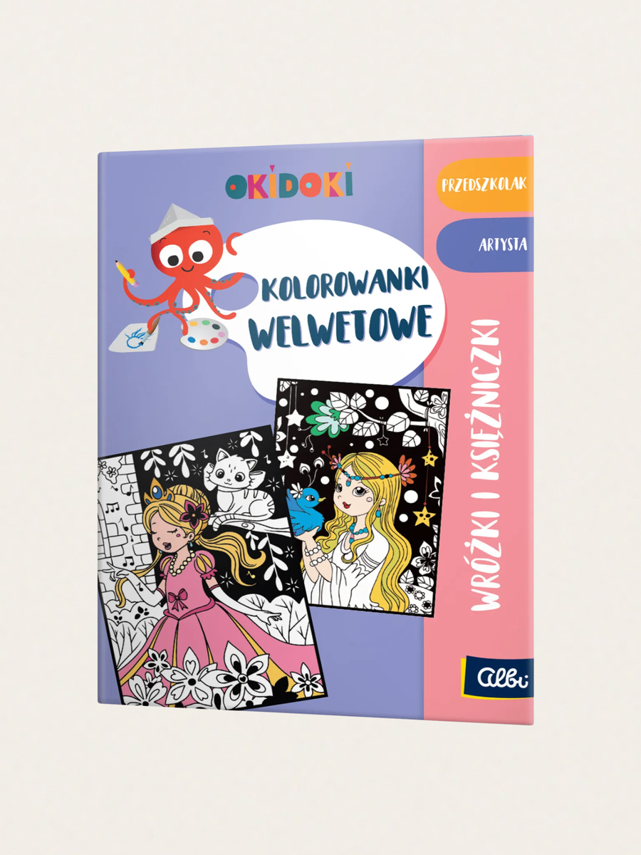 OKIDOKI - Kolorowanka welwetowa. Wróżki i Księżniczki