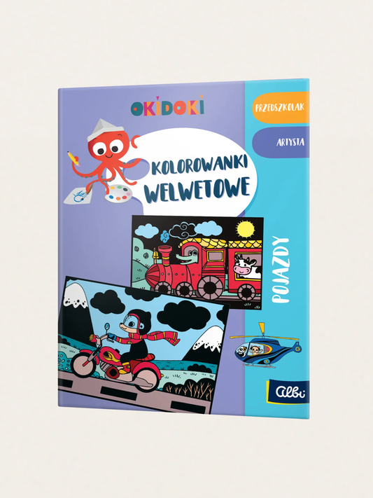 OKIDOKI - Kolorowanka welwetowa. Pojazdy
