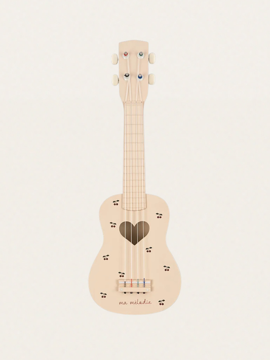 Drewniana gitara - ukulele Glossy Cherry