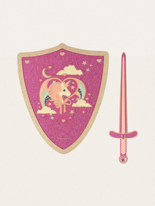 Zestaw rycerski - miecz i tarcza Pink