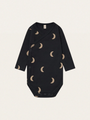 Body kopertowe z bawełny organicznej Charcoal Midnight