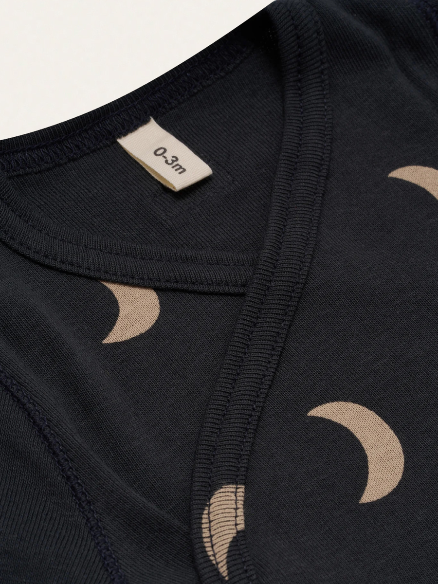 Body kopertowe z bawełny organicznej Charcoal Midnight
