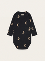 Body kopertowe z bawełny organicznej Charcoal Midnight