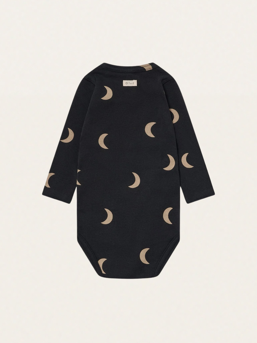 Body kopertowe z bawełny organicznej Charcoal Midnight