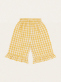 Muślinowe spodnie kuloty Honeycomb Gingham Frill