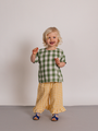 Muślinowe spodnie kuloty Honeycomb Gingham Frill