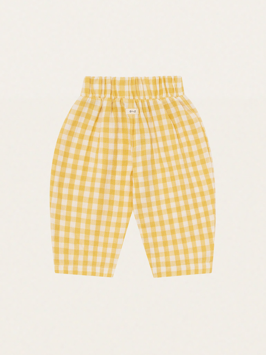 Muślinowe spodnie Honeycomb Gingham Fisherman