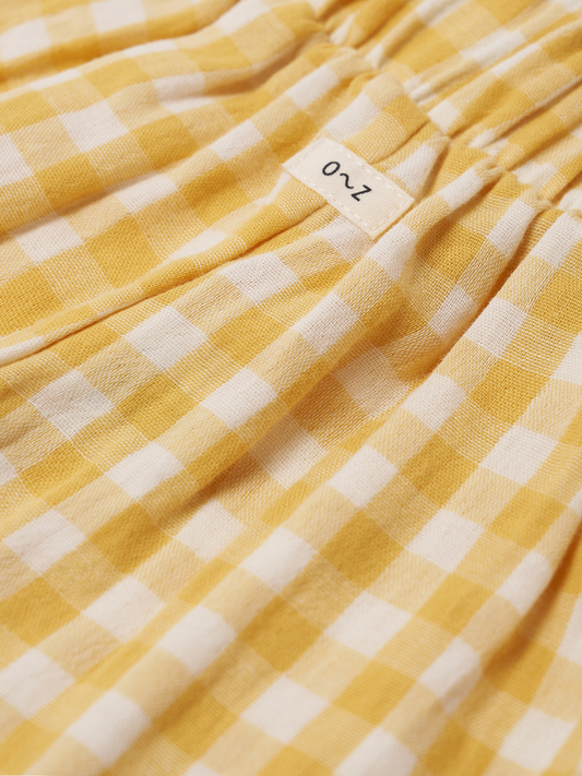 Muślinowe spodnie Honeycomb Gingham Fisherman