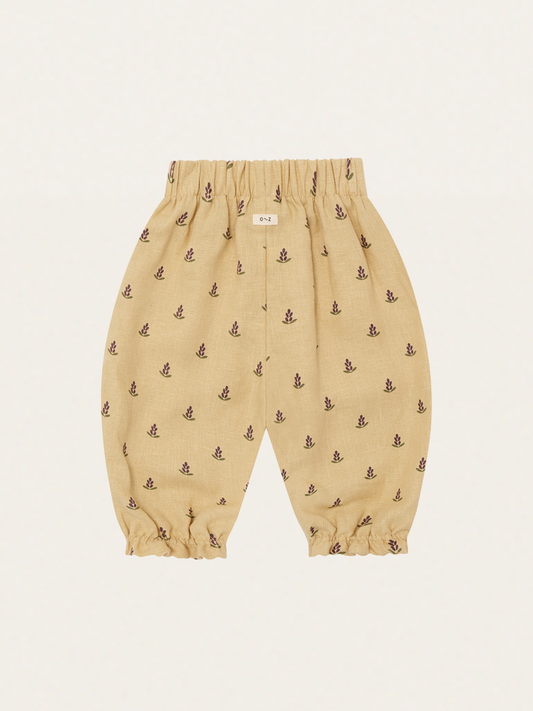 Lniane spodnie Lavender Bloom Gardener Pants