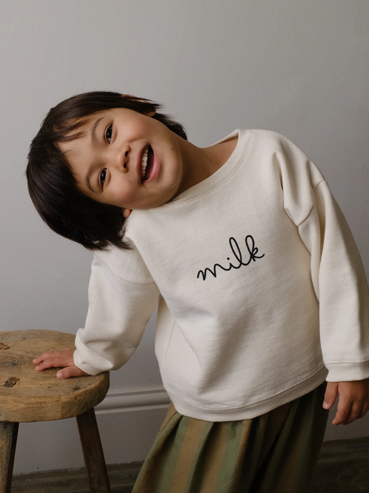 Bluza z bawełny organicznej Milk Undyed