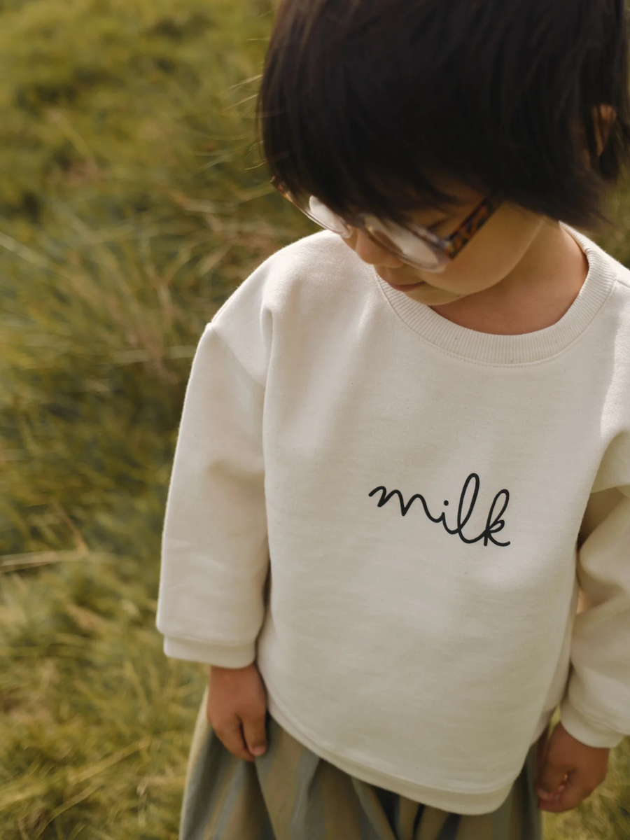 Bluza z bawełny organicznej Milk Undyed