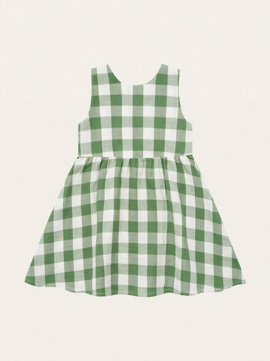Muślinowa sukienka bez rękawów Dill Gingham